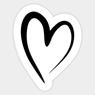 Heart black shape Sticker